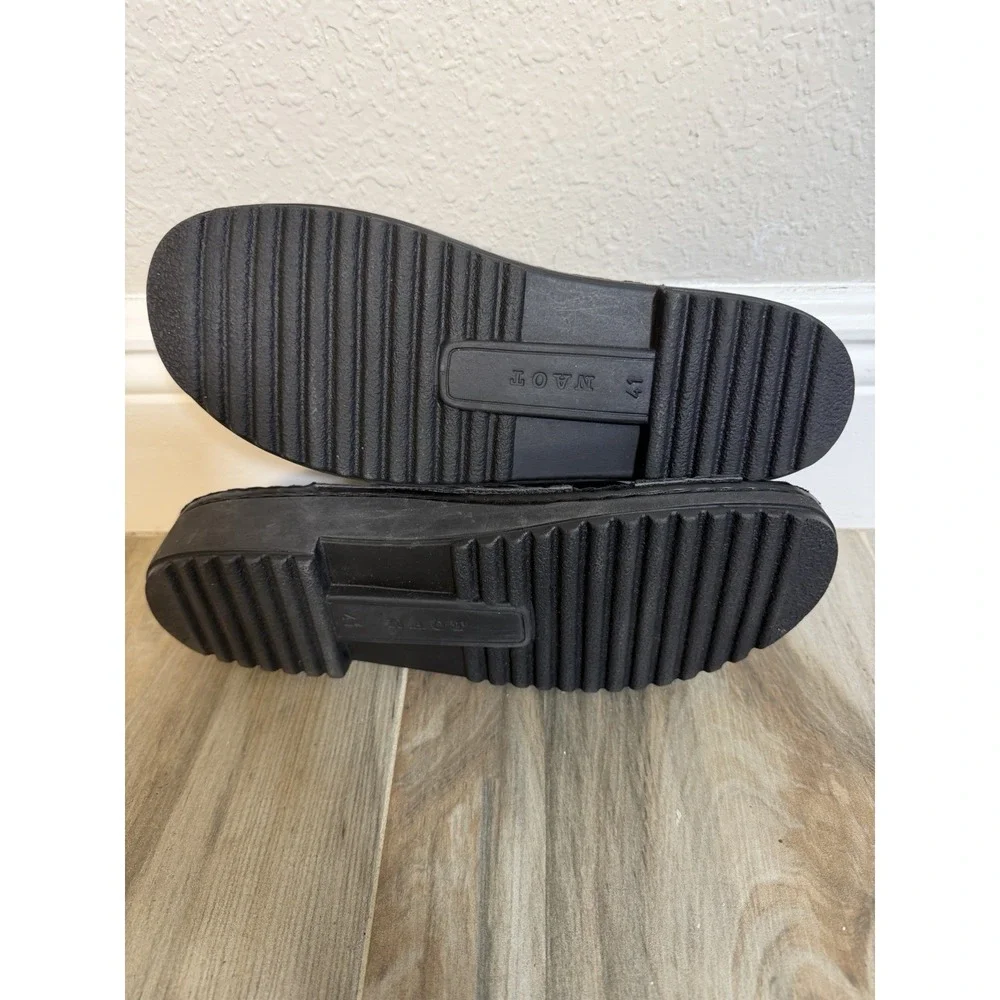 NAOT Leather Slide Sandals Frey Black Womens Size 10 Beach Travel Comfort